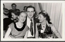VINTAGE RPPC 1953 GIRLS/MEN'S/WOMEN'S PARTY FASHION EUROPE GERMAN PHOTO POSTCARD
