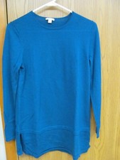 J-JILL Solid Long Sleeve Casual Teal Sweater Size Medium