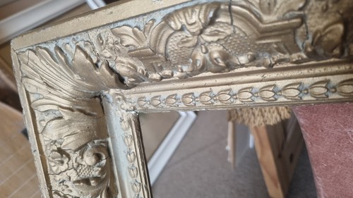 Antique Gilt Gesso Gold Frame Decorative Distressed Original Deep Set - Picture 23 of 23