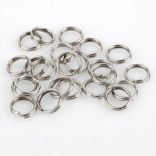 100Pcs 7-10mm Stainless Steel Round Split Rings Small Double Ring Jewelry Making