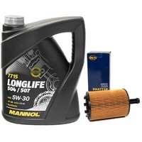 MotoröL Set 5W30 5 Liter + ÖLfilter SH 4771 P FüR VW Passat