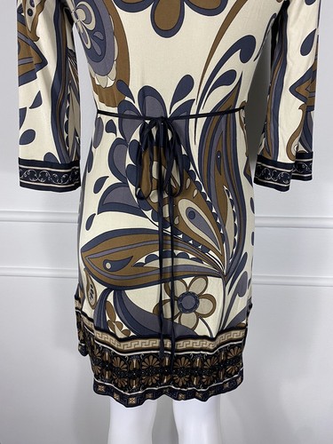 Black Halo Woman's Dress Floral Beads 100% SILK Sz S ~ BEAUTIFUL ~ - Picture 6 of 10