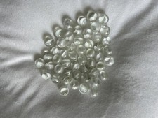 2.5 Lbs OF VINTAGE GLASS MARBLES CATS EYE WHITE 5/8 Inch