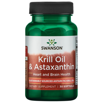 Swanson Omega-3 Krill Oil and Astaxanthin 30 Softgels