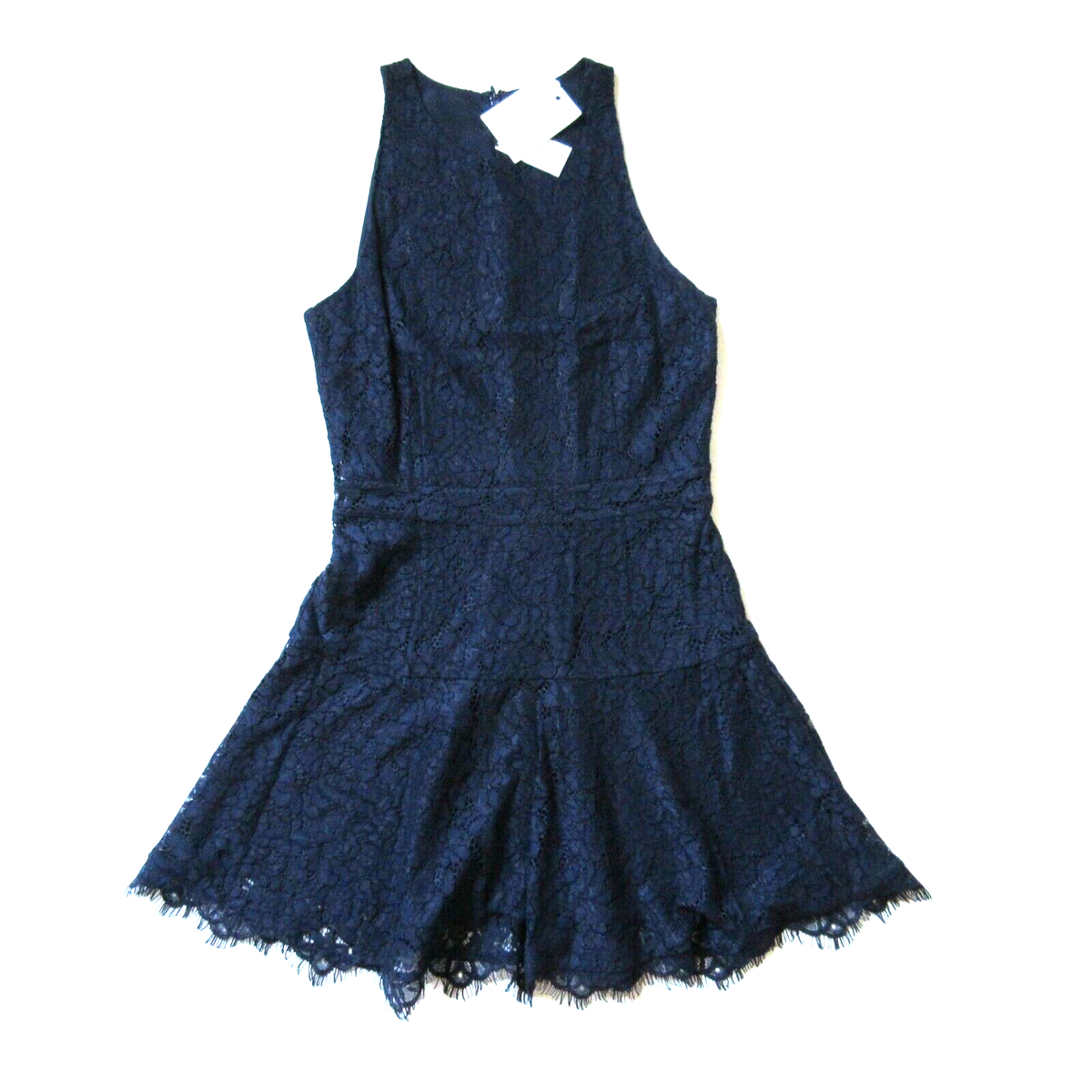 NWT Joie Adisa in Dark Navy Blue Lace Drop Waist Fit & Flare Dress 6 $298 |  eBay