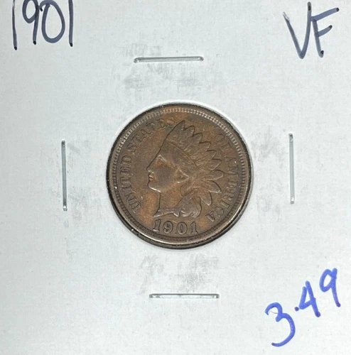 1901 INDIAN HEAD CENT ~ VF ~NICE COIN~