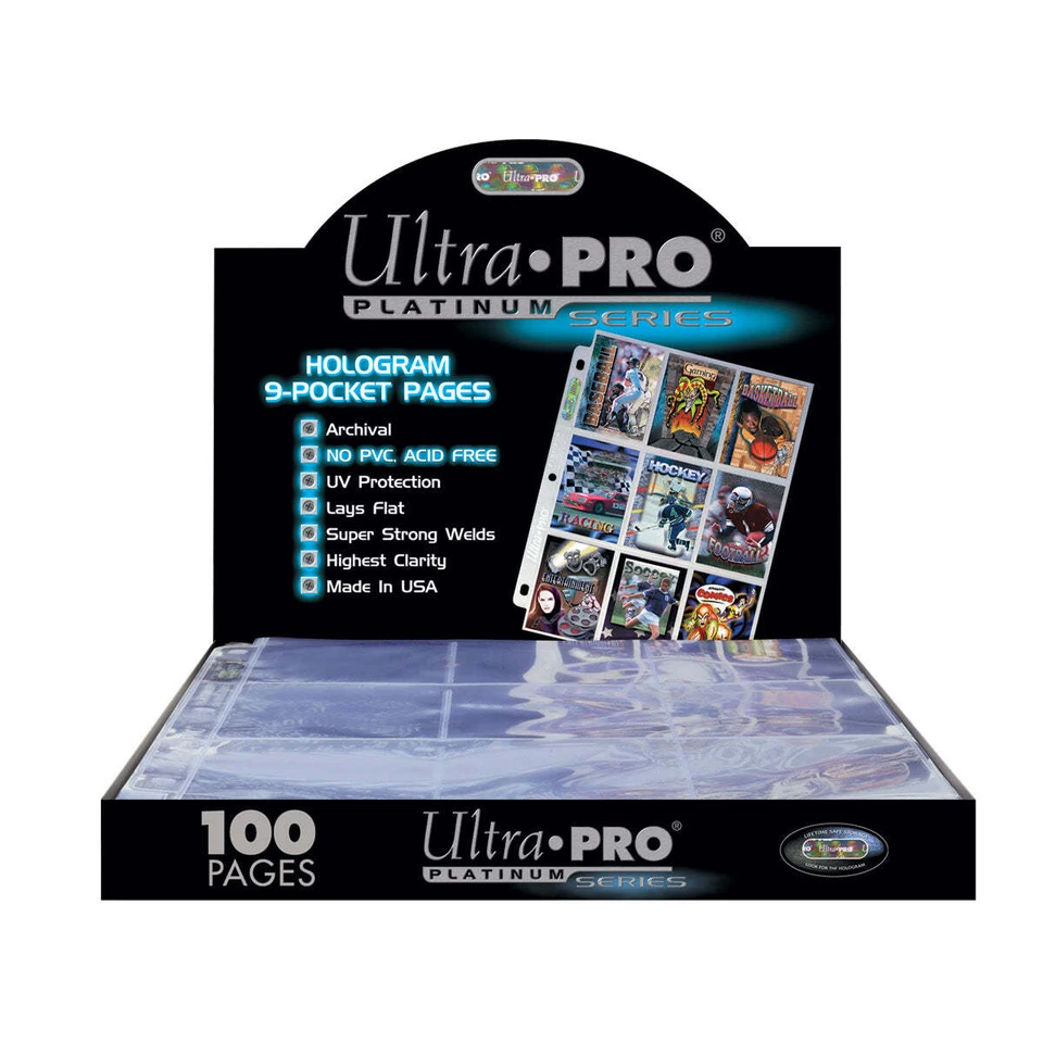 Fundas protectoras de almacenamiento Ultra PRO Platinum Series para tarjetas de bolsillo 100 unidades Foto 2 de 3