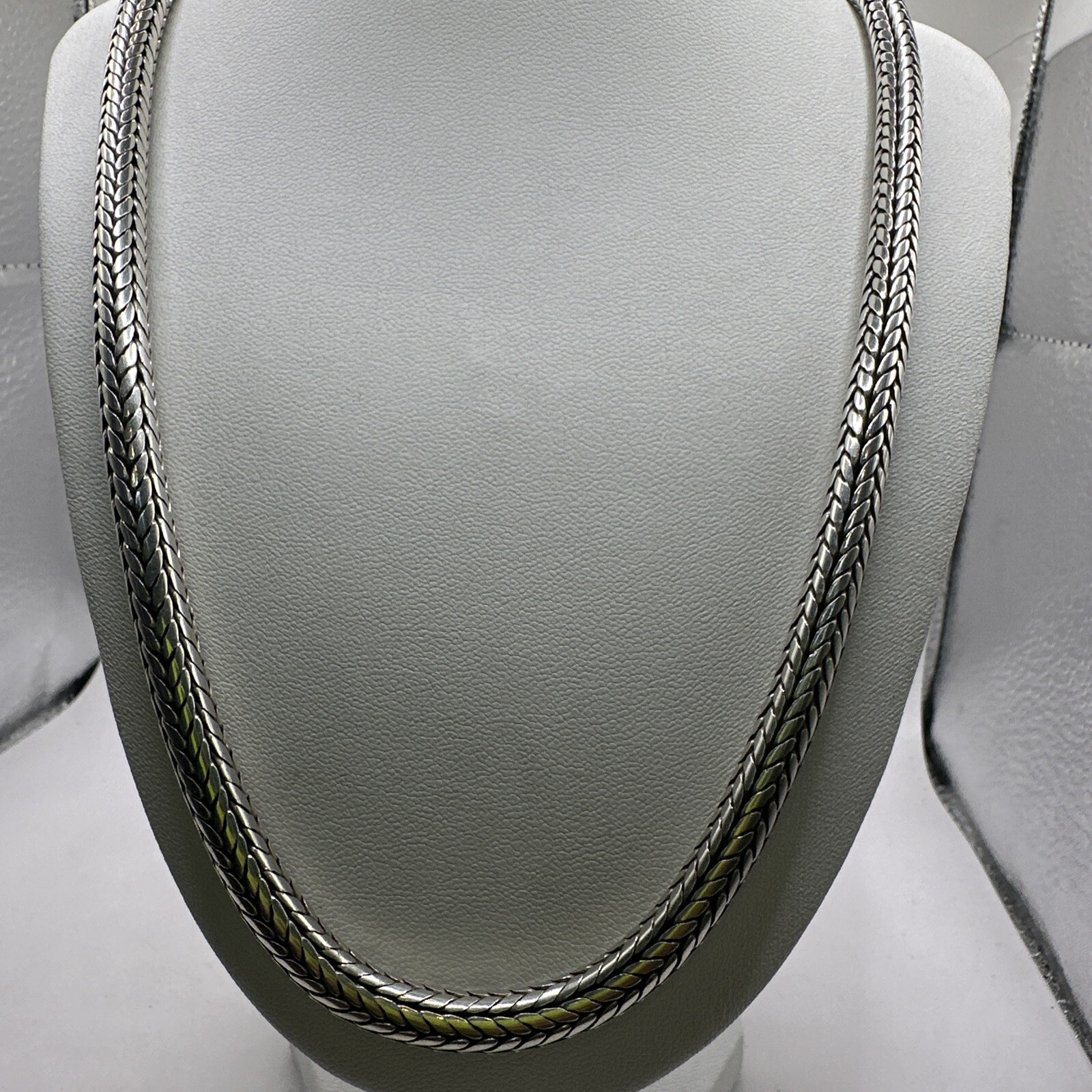 Solid Sterling Silver 20”  Round Chain Necklace (… - image 1