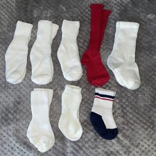 Vintage 90s 8 Pair Lot Baby Toddler Kids Socks Assorted Brands  Sizes