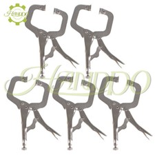 5Pcs 6" Locking C Clamps with Swivel Pads Heavy Duty C-Type Tool Vise Grip