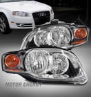 FOR 05-08 AUDI A4 QUATTRO S4 B7 HALOGEN REPLACEMENT HEADLIGHTS CHROME LEFT+RIGHT