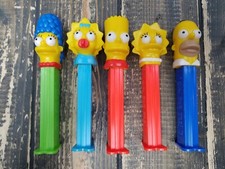 Simpsons Pez Dispenser Complete Set of 5 Homer Marge Bart Maggie Lisa