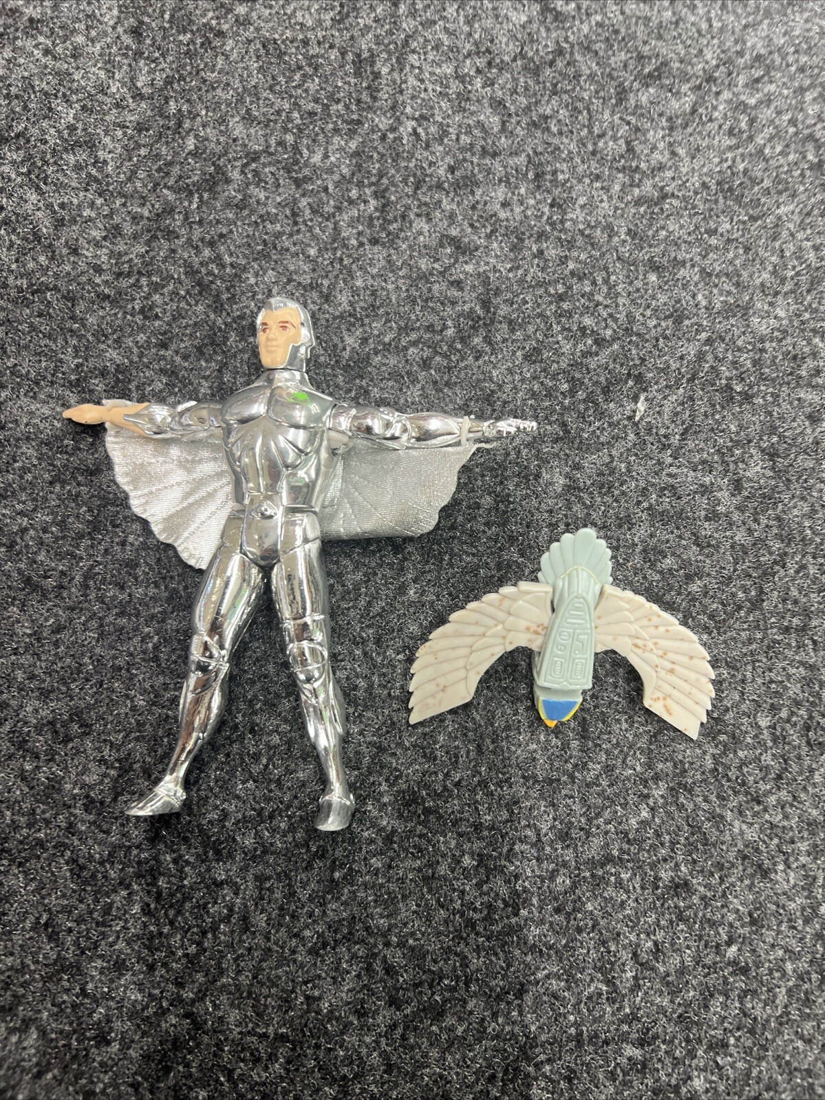 Quicksilver W/ Tally-Hawk Silverhawks Telepix Kenner 1986 Vintage Action Figure