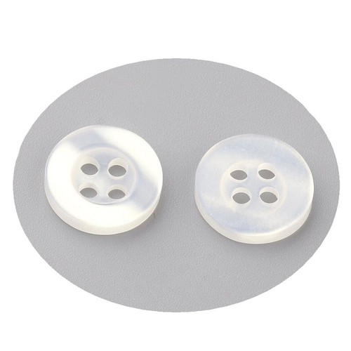 Slimline Buttons Series 1-White Shank 1/4 Inch 4 Per Pkg