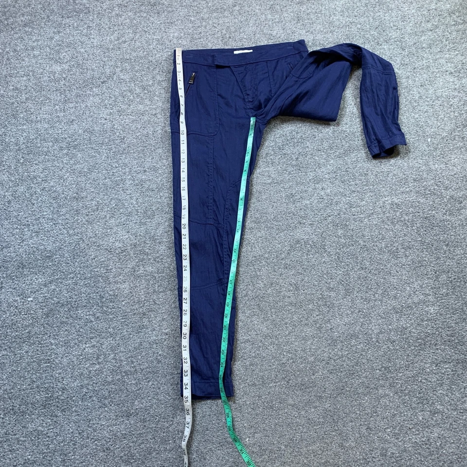 Брюки женские Vince 0 ночная осень льняная смесь пэчворк эластичные карман на молнии сужающиеся - Изображение 4 из 4