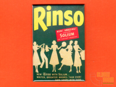 Rinso detergent vintage box art 2x3'' fridge/locker magnet laundry soap
