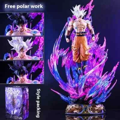 DIFFERENTIALS 25 cm Dragon Ball Figur Son Goku Ultra Instinct PVC Actionfigur Leuchtend