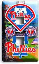 PHILADELPHIA PHILLIES BASEBALL TEAM LIGHT SWITCH OUTLET WALL PLATE ROOM HD DECOR