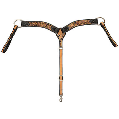 Circle Y Blooming Wild Breast Collar Brown