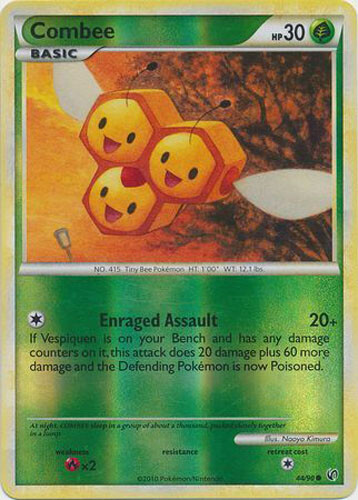 Pokemon Card - Undaunted 44/90 - COMBEE (REVERSE holo-foil) - NM
