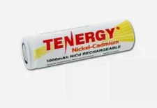Tenergy AA 1.2V 1000mAh High Capacity NiCd Rechargeable Battery Cell Flat Top 