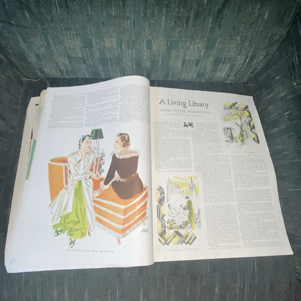 1935 April Woman's Home Companion Magazine Dress Fashion Baby Cover - Image 3 of 4