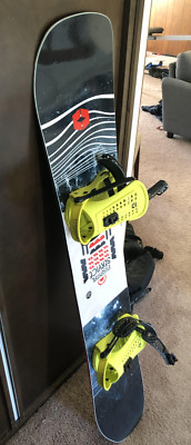 GNU snowboard with bindings,  men's size 157 , used for one season, still waxed