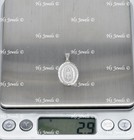 14k Solid White Gold Virgin Mary Lady Guadalupe Oval pendant Charm #15187 2.90gr — photo 10
