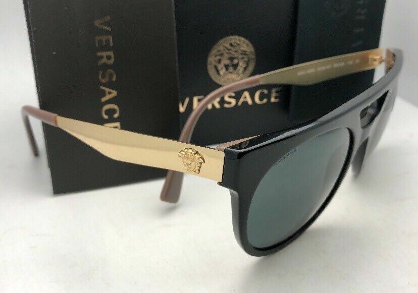 New VERSACE Sunglasses VE 4339 5248/87 55-20 Black & Gold  display picture 2