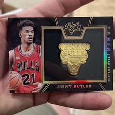 2015-16 Panini Black Gold Jimmy Butler Chicago Bulls Team Logo Emblem #18