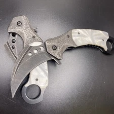Karambit easy open EDC Pocket Knife 8”  Tactical hunting gear gift