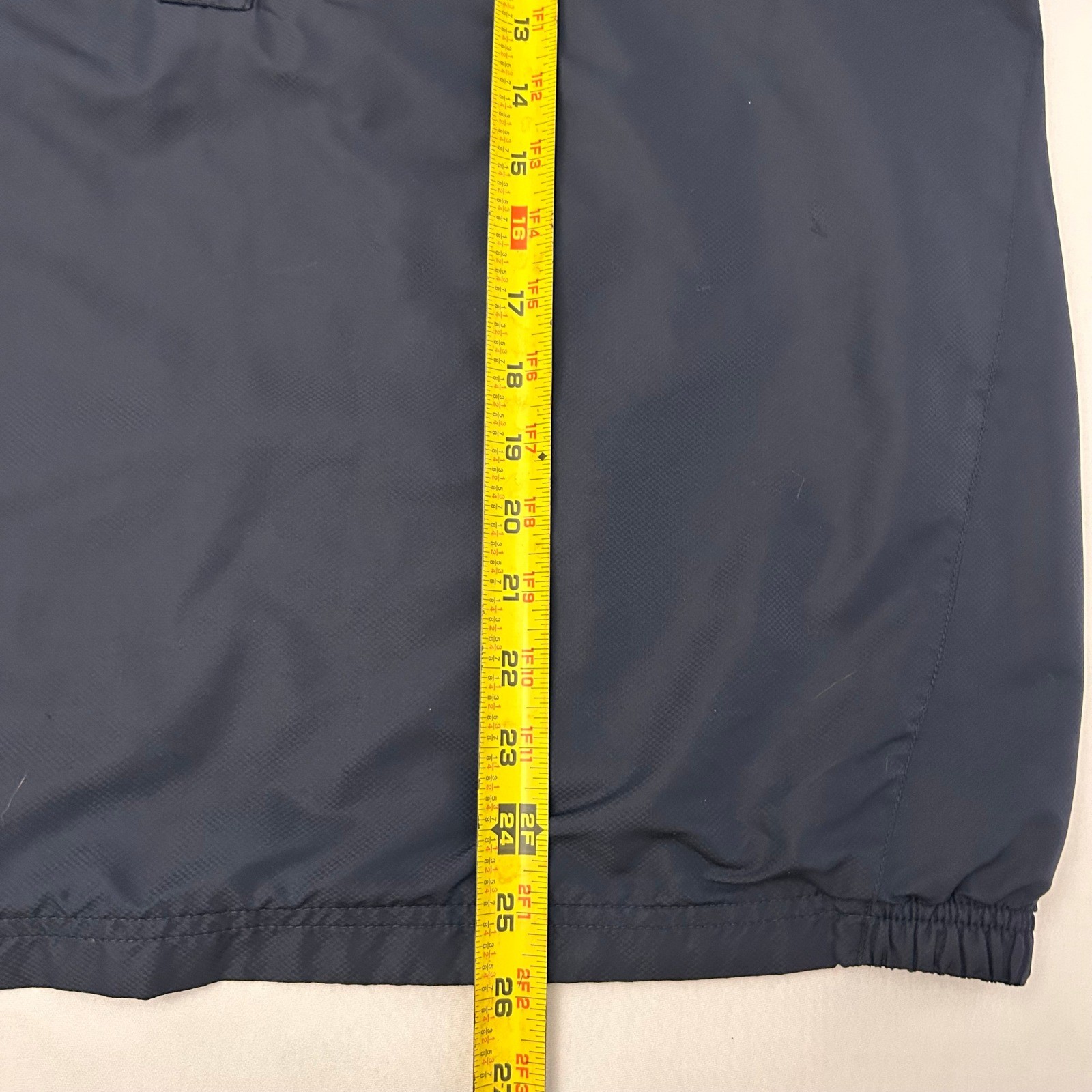 Zero Restriction Tour Series Mens Medium Navy Blue Golf Jacket 1/4 Zip Pockets