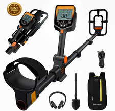 Foldable Rechargeable Metal Detector for Adults - Waterproof, Adjustable, Includ