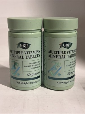 2x GRJ Multivitamin Daily multivitamin and multimineral Supplement 60ct 10/26