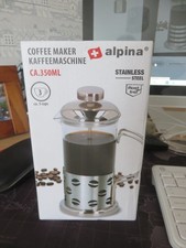 Coffee Maker Stainless Steel Glass Cafetiere 350ml  Coffee Filter Plunge - New