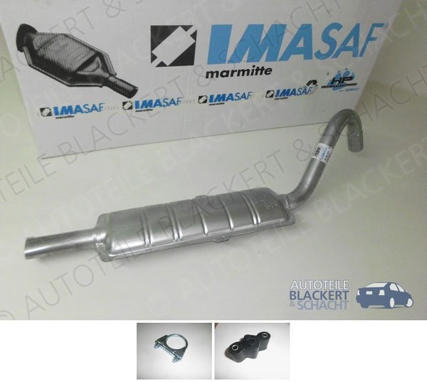 Imasaf ESD Auspuff Endtopf für Fiat 124 Spider Sport 1600+1800 1972-1977+ZubehöR-image
