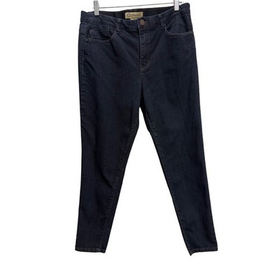 Democracy Ab Solution Jeans Sz 12 Dark Indigo Blue EUC Stretch Slimming Classic