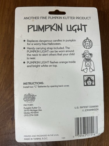 Vintage 50er Jahre JOHANSSEN batteriebetriebener KÜRBIS Halloween Licht beleuchtet - Bild 8 von 9