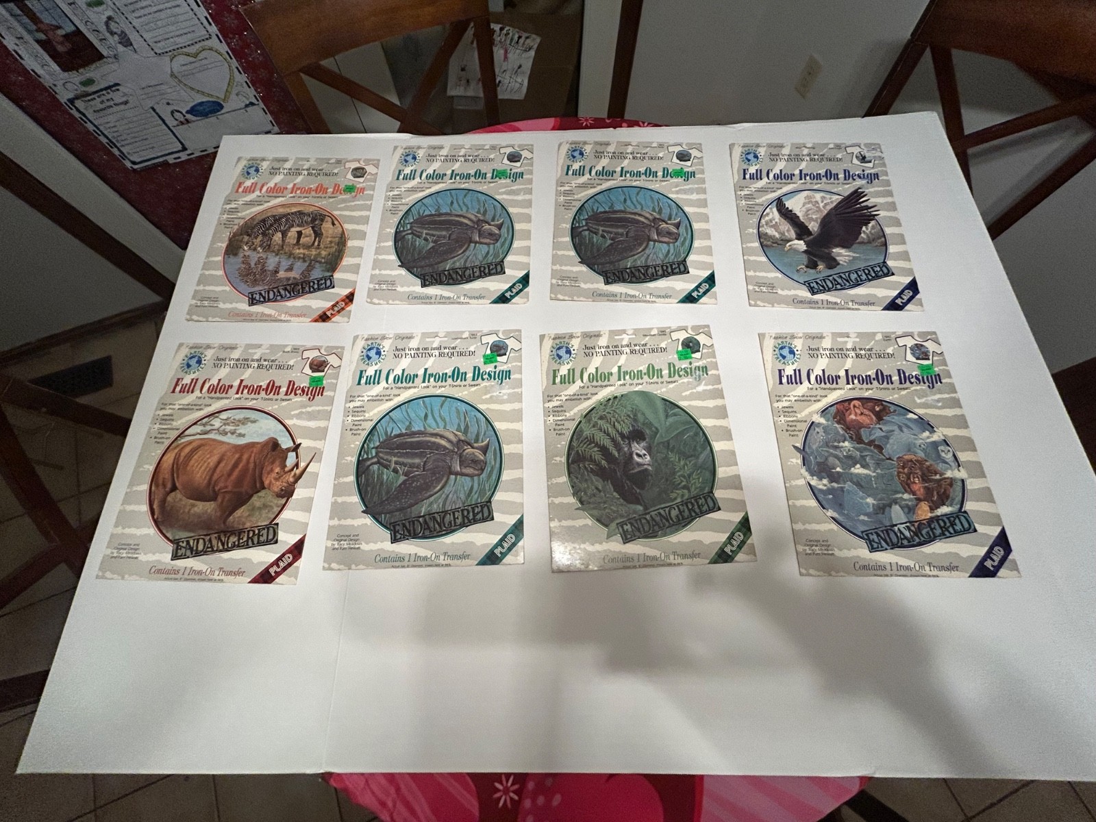 Earth'S Treasures Full Color Iron-On Design - 8 In Diameter - Lot Of 8