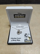 Disney's Mickey The True Original Fine Silver Plated Necklace, Celebrating 90