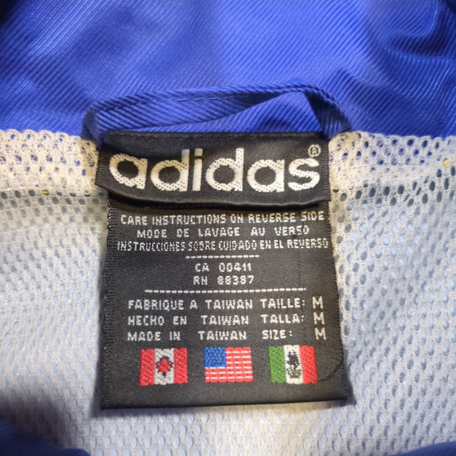 Vintage Adidas 1996 100th Boston Marathon BAA Jacket Men's Medium Rare Blue Zip image 2
