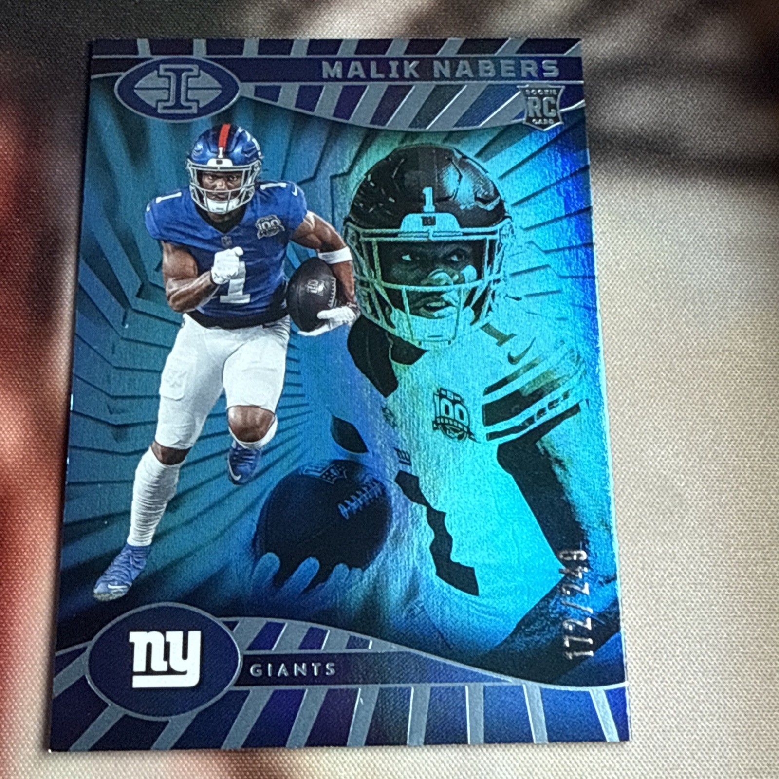 2024 Panini Illusions - Malik Nabers #66 Trophy Collection Light Blue /249 (RC)