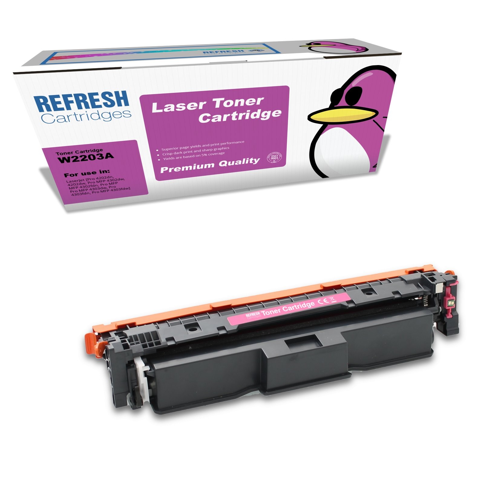 Remanufactured 220A Magenta Toner Cartridge Replacement for HP Printers