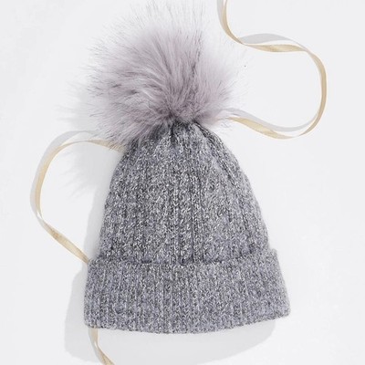 Hat Attack Gray Beanie with Pom Pom - NWT