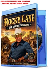 ALLAN "ROCKY" LANE 51 COMPLETE WESTERN MOVIES REMASTERED BLU-RAY HD NOT DVD 