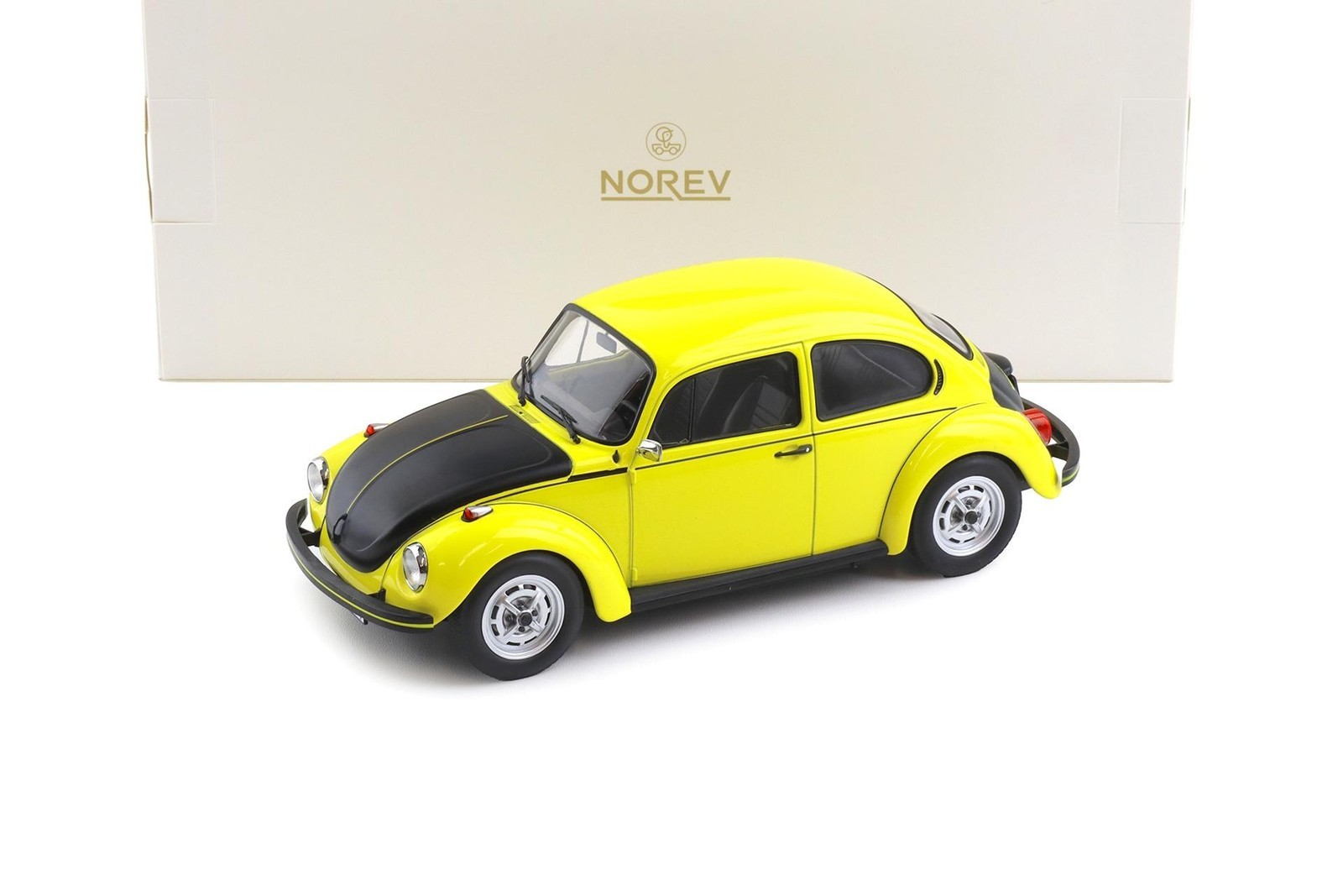 1:18 Norev Volkswagen Beetle 1303 S Yellow/Black 1973 Diecast