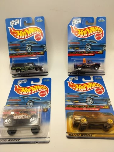 Vintage 1999 Hot Wheels ATTACK PACK Series FULL SET Nissan Dodge TRUCK Ford F150