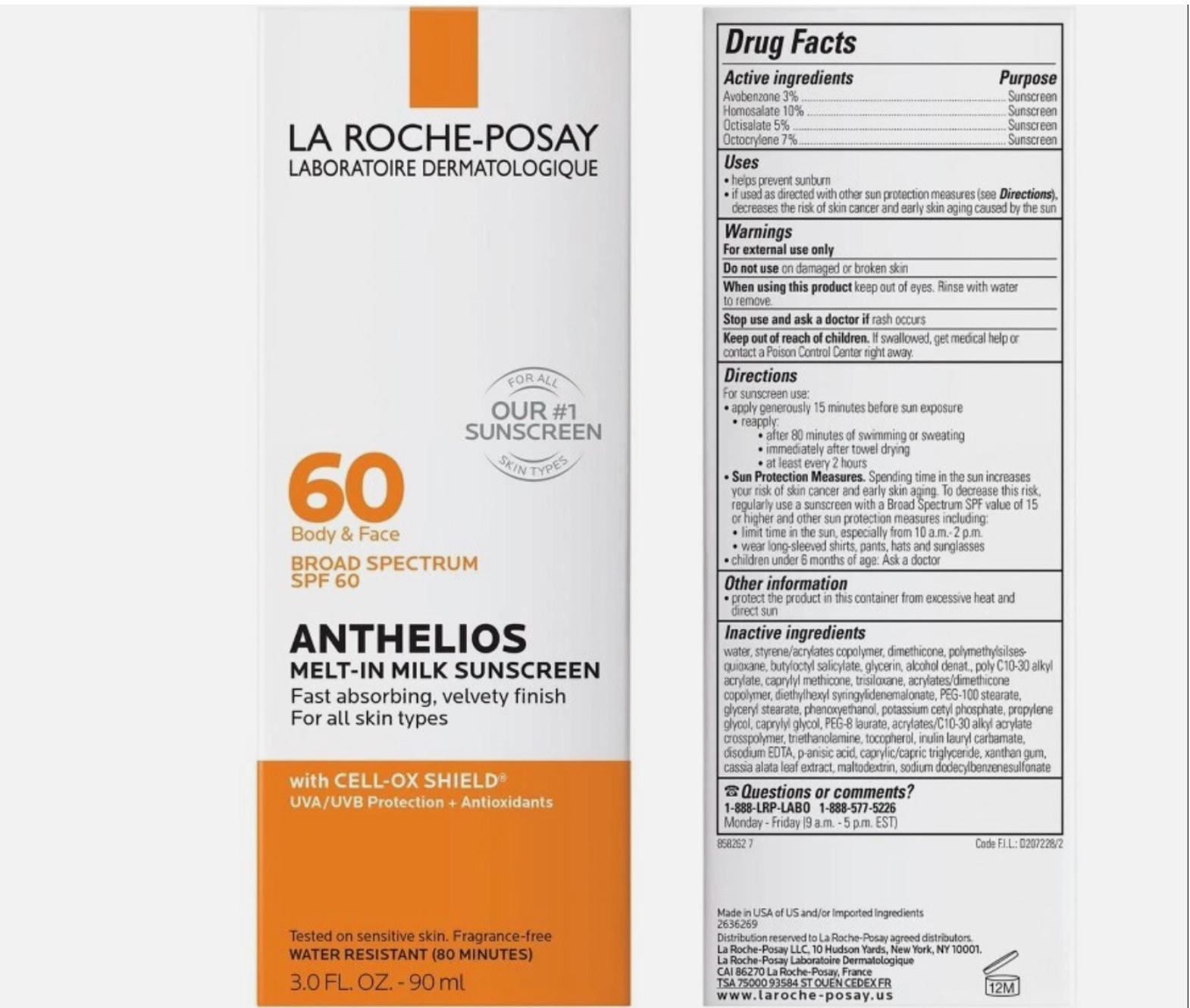 La Roche-Posay Anthelios SPF 60 Melt-In Milk Sunscreen 1.7 fl oz