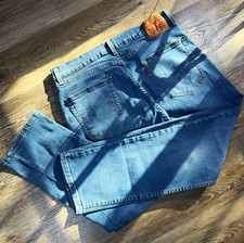 Levi's Men’s 500 Series Slim Fit Blue Denim Jeans Mid Rise Light Wash