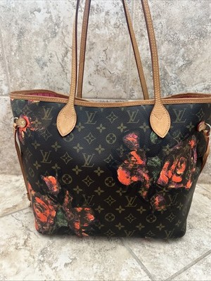 Louis Vuitton Neverfull Stephen Sprouse Monogram Roses Tote MM Multicolor Canvas